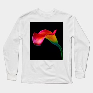 Bold Graphic Red Calla Lily Long Sleeve T-Shirt